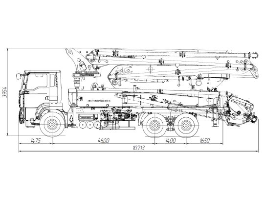 4.2.3.03автобетононасос sitrak c7h 6×4 zz5256v464me длина стрелы 38 м