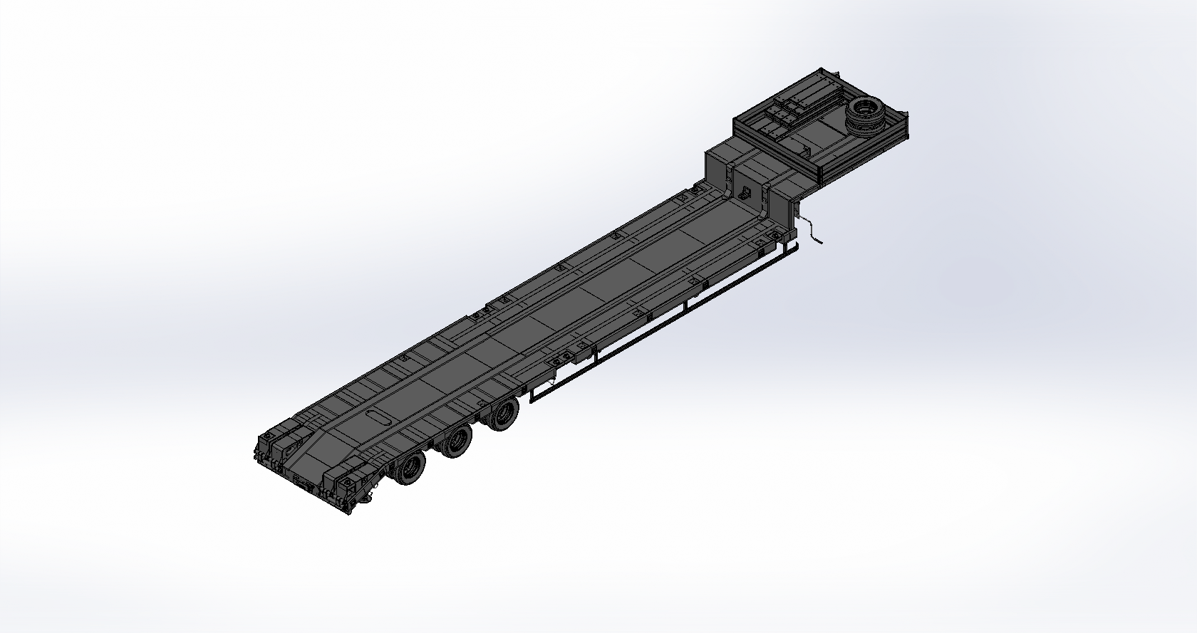 Низкорамный полуприцеп-тяжеловоз чмзап 99064 по спецификации 042 кзут пп4