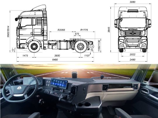 Тягач sitrak c7h 4×2 zz4186v391he