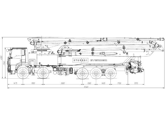 4.2.3.07автобетононасос на шасси sitrak c7h 10×4zz5316gjbv516me длина стрелы 61 м