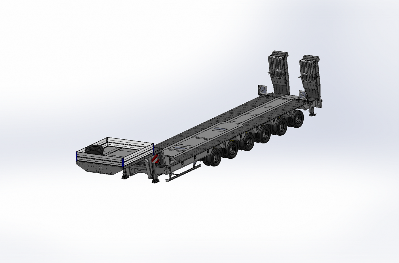 Низкорамный полуприцеп-тяжеловоз чмзап 99902 по спецификации 012