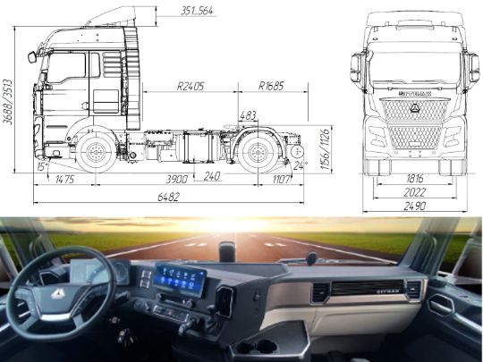 Тягач sitrak c7h max 4×2 zz4186v391he
