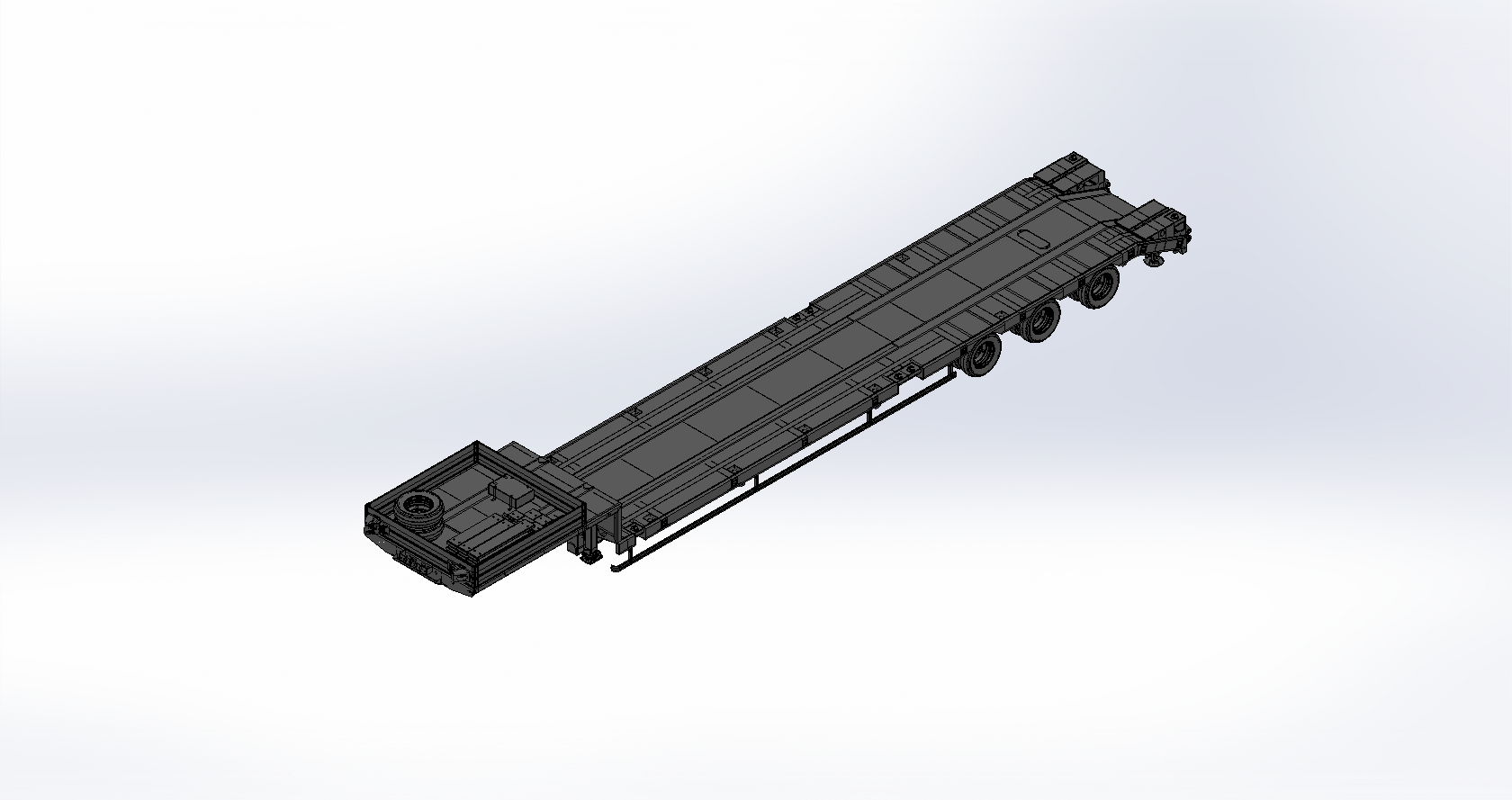 Низкорамный полуприцеп-тяжеловоз чмзап 99064 по спецификации 042 кзут пп4