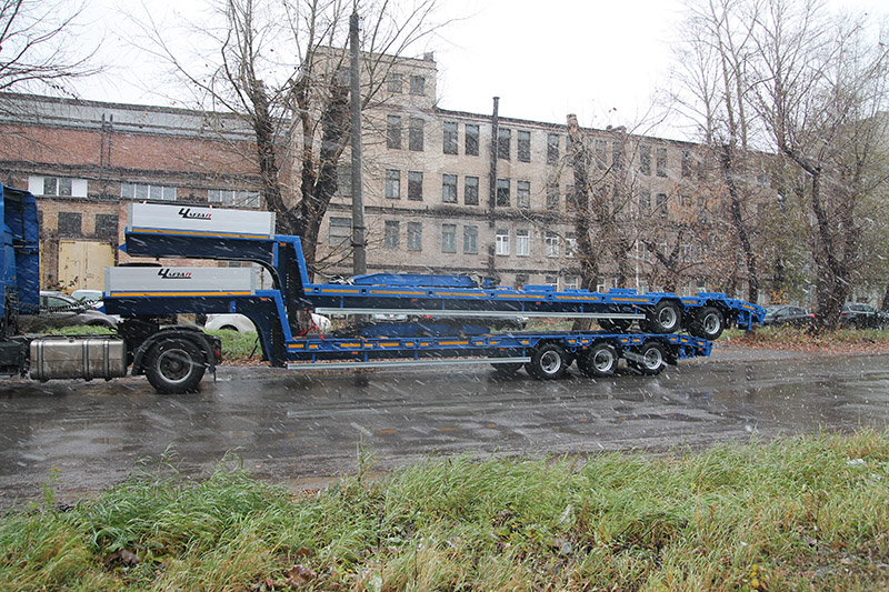 Низкорамный полуприцеп-тяжеловоз чмзап 99064 по спецификации 052 мт2