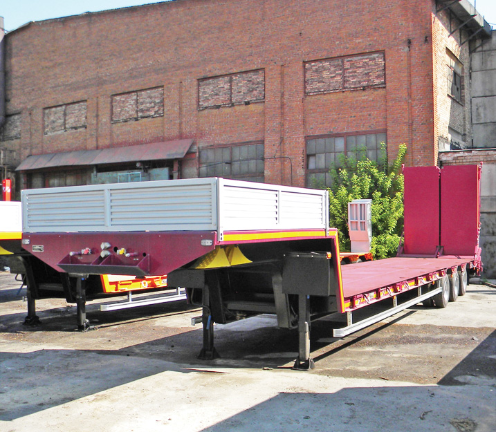 Низкорамный полуприцеп-тяжеловоз чмзап 99064 по спецификации 042