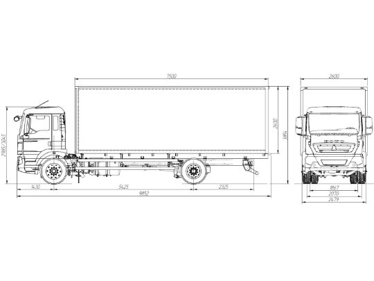 5.2.1.08фургон изотермическийна шасси howo t5g 4×2